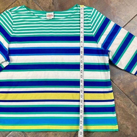 Ruby Rd. Favorites Striped 3/4 Sleeve Top 2X - Picture 6 of 11